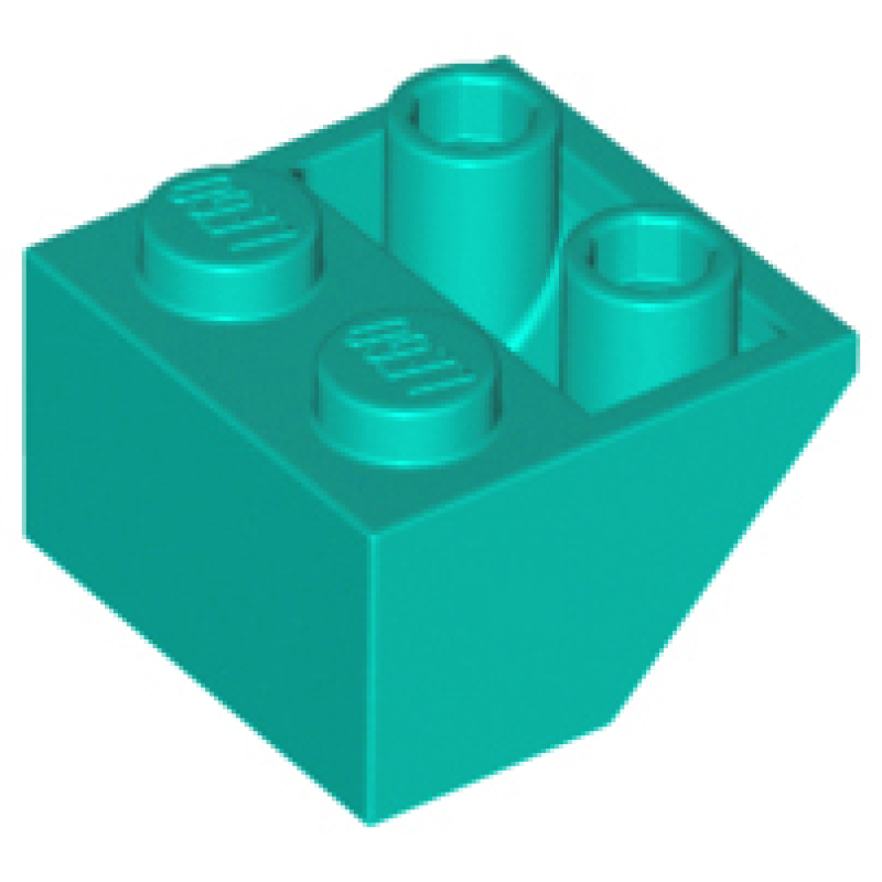 Dakpan, Omgekeerd 45° 2x2 Dark Turquoise